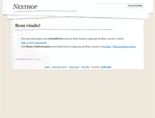 Tablet Screenshot of nexthop.com.br